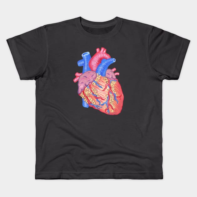 I Heart You Anatomical Heart Kids T-Shirt by ShinyPlasticRainbow